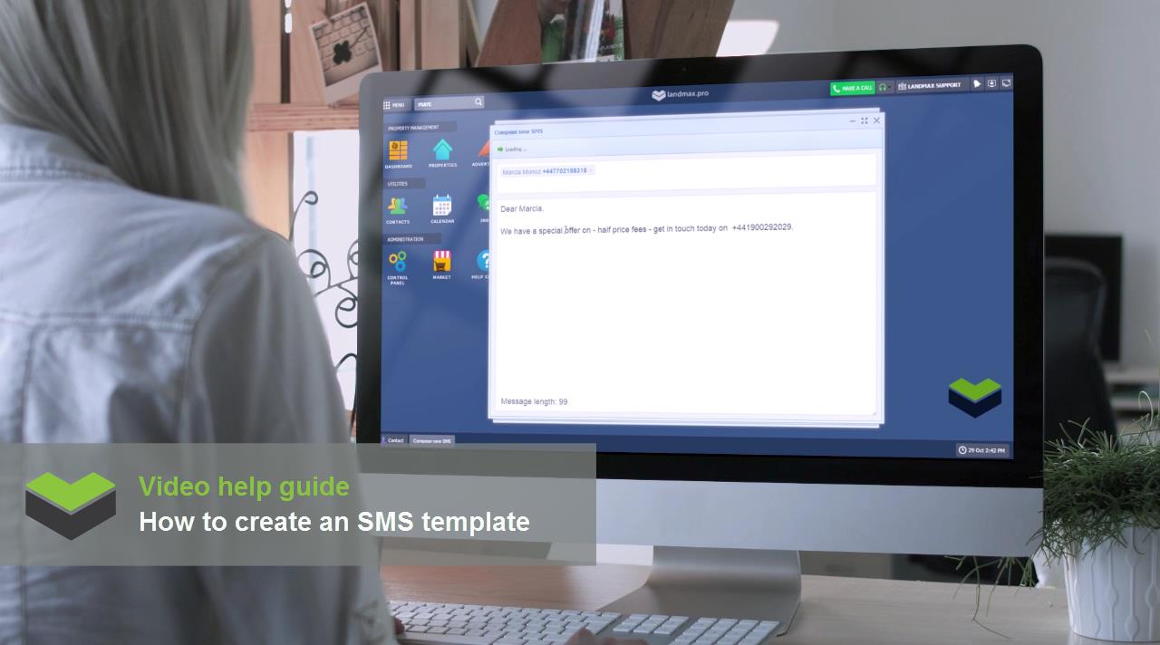 How to create a SMS template to send to multiple contacts
